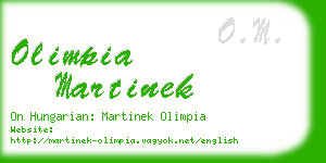 olimpia martinek business card